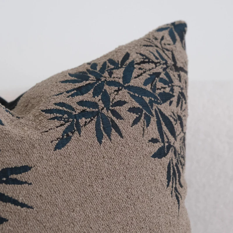 taies d'oreiller fleur motif feuilles vertes moderne maison sans coeurversible polyester
