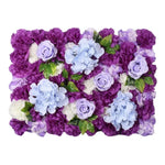 panneaux decoratifs fleurs artificielles rose violet blanc modernes intérieur mariage anniversaire diplomes