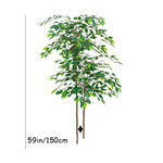 plante artificielle arbre ficus vert feuilles uniformes moderne décoration extérieure intérieure pot 180cm