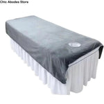 couvre lit massage velours gris blanc rose marron clair doux moderne 80x200cm 120x200cm