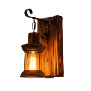 Applique murale LED en bois industriel vintage pour bar, café et décoration intérieure nordique