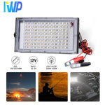 projecteur led 12v 100w ip66 gris blanc moderne camping pêche ajustable 180