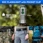 lampe poche tactique rechargeable led 2550lm clip aimant modes lumière intense