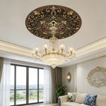 décor autocollant doré ornements floraux motifs géométriques classique 60cm 80cm