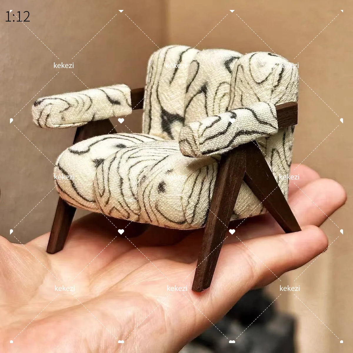 miniature chaise bois décorative meubles maison poupée classique scène miniature 112