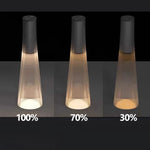 lampe table rechargeable led transparent moderne rayures verticales interrupteur tactile 249 2000 lumens chambre