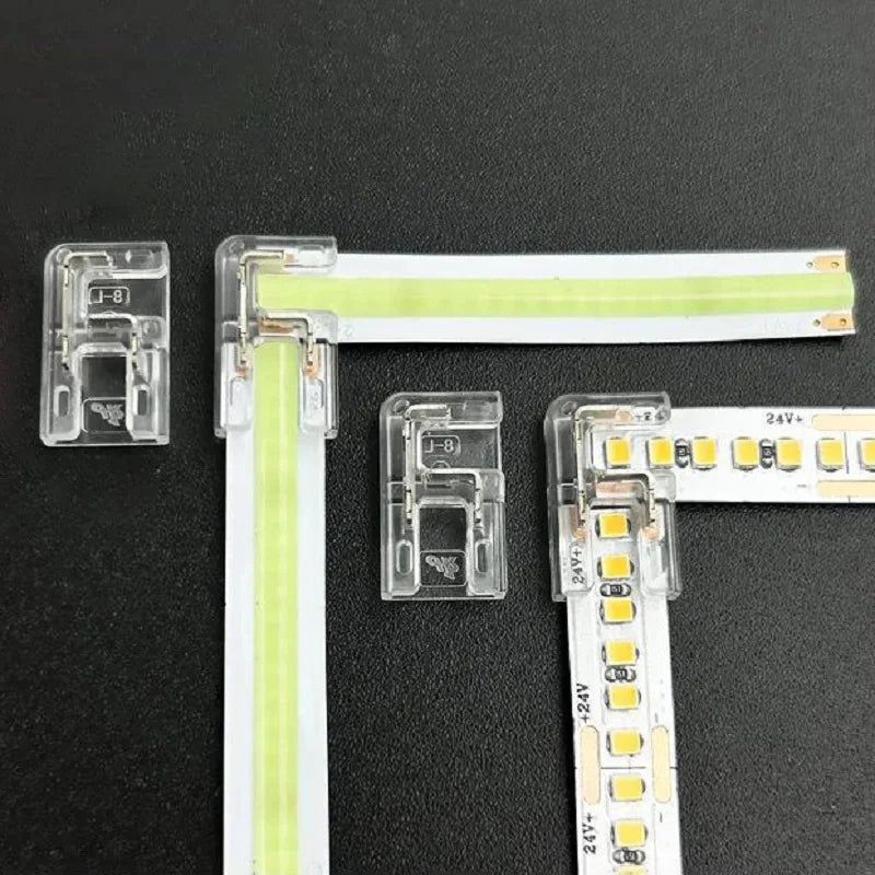 connecteurs led blanc jaune vert bleu 5v 48v 5mm 8mm 10mm clips transparents modernes