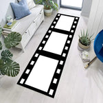 tapis moderne noir blanc rayures salon chambre salle bain lavable polyester aubusson