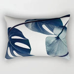 coussin rectangulaire décoratif motif feuilles tropicales fleurs papillons moderne chambre salon maison 30x50cm