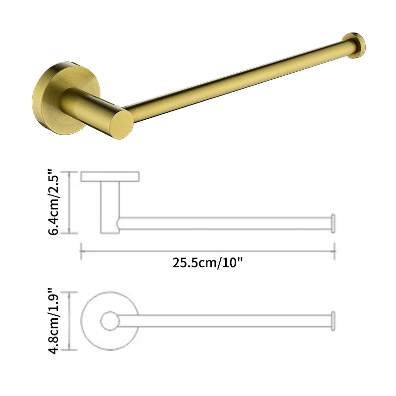 barre serviettes acier inoxydable or noir argent moderne lisse salle bain accessoire fixé