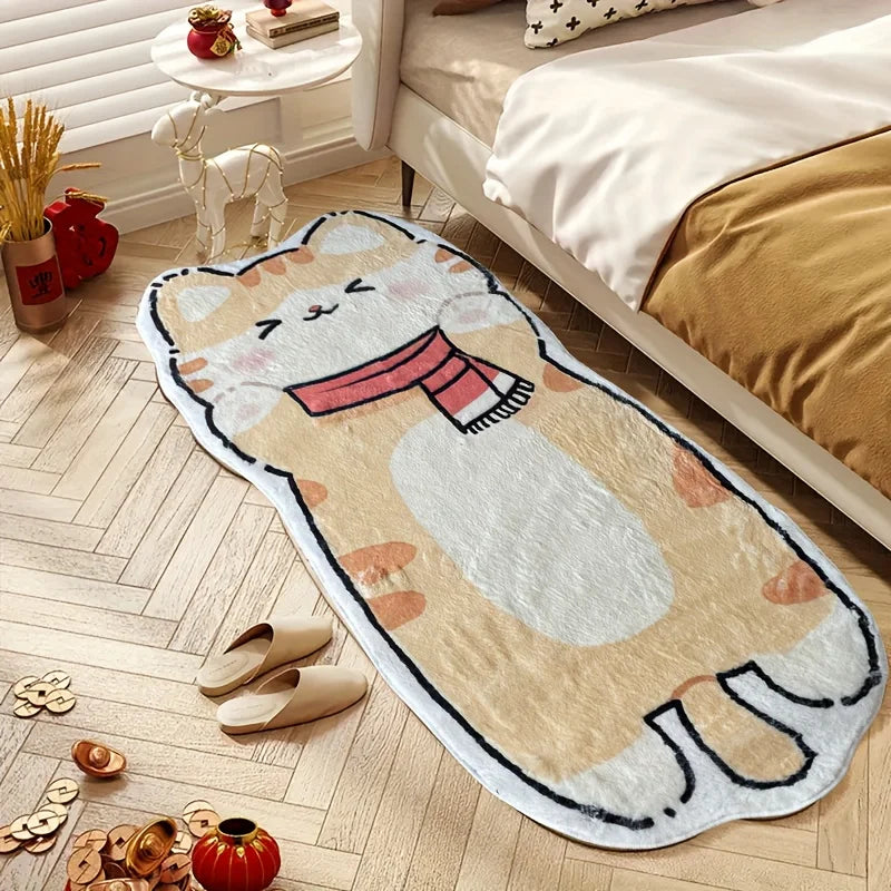 tapis polyester antidérapant ours chat moderne doux moelleux plage pique nique cuisine chambre