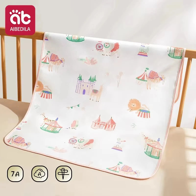 drap bébé panda imprimé doux blanc vert noir orange rose bleu floral