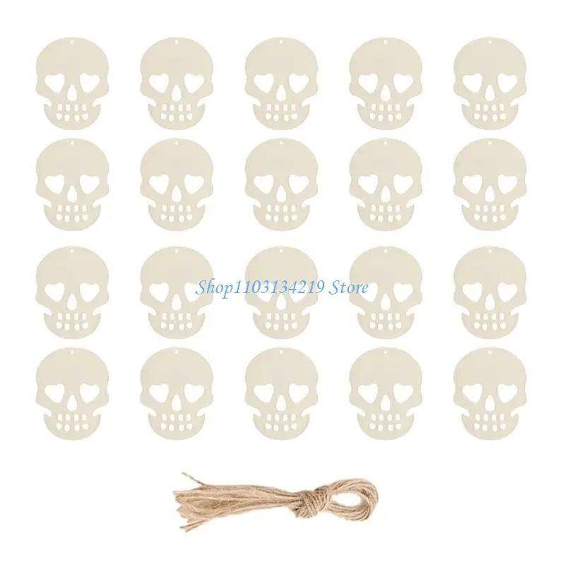 décorations halloween bois citrouille souris fantôme crâne chapeau sorcière texte boo fil suspension thèmes