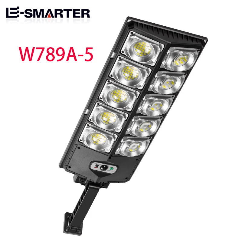 lampe solaire moderne noire capteur mouvement recharge solaire led fixation murale/commande distance