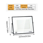 projecteur led ip66 étanche 20w 30w 50w 100w extérieur blanc noir moderne