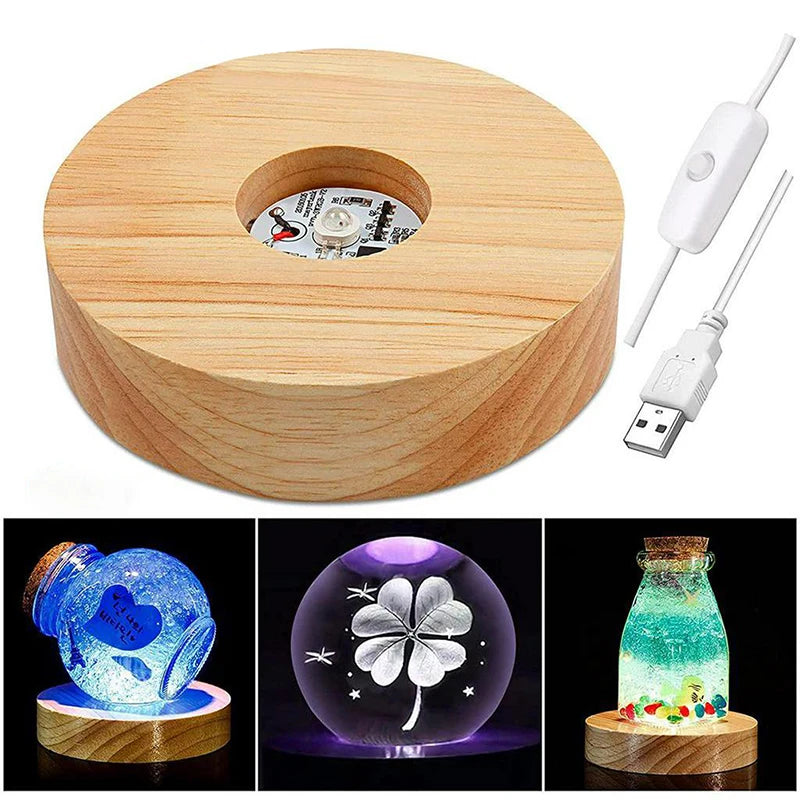 veilleuse led rechargeable bois naturel multicolore moderne adhésif interrupteur câble usb