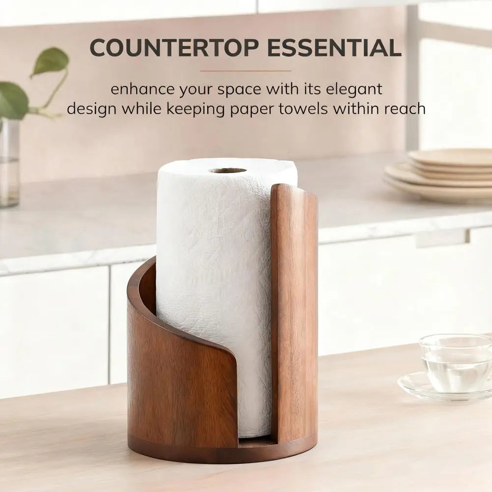 support serviettes papier bois naturel moderne marron foncé beige clair anti tache grande capacité