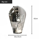 lampe table moderne verre transparent vintage éclairage chevet led minimaliste