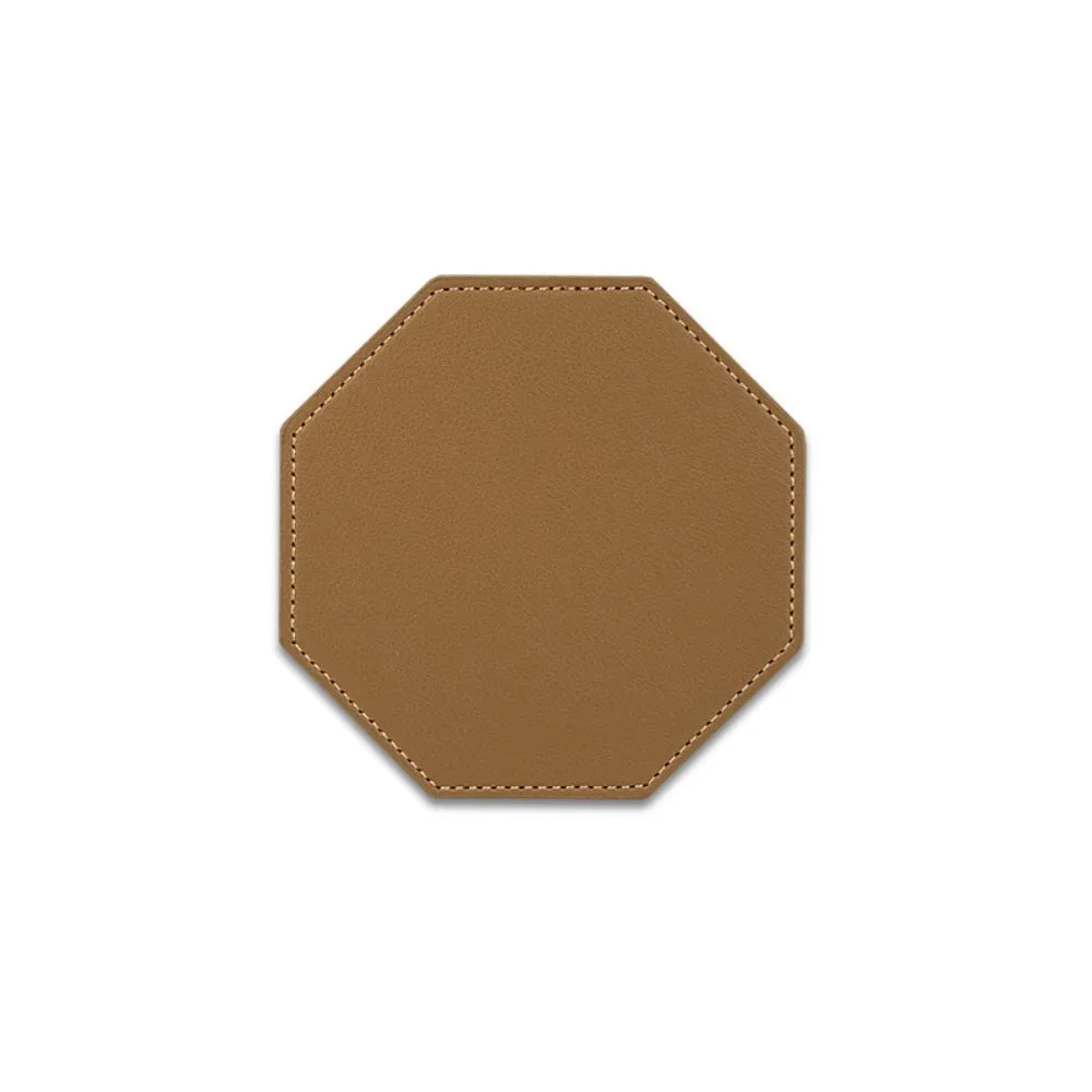 coasters simili cuir marron gris modernes antidérapants imperméables table marron clair marron foncé