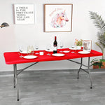 tablecloth red polyester protective cover wedding decoration parties clips fixings