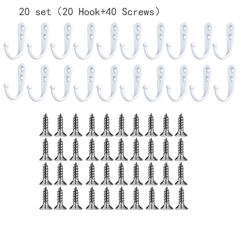 crochets muraux robustes acier inoxydable bronze noir blanc utilisation multiple moderne minimaliste vis fixations