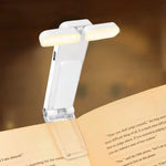 lampe lecture rechargeable led clip portable blanc trois couleurs adjustable charge type