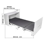 lit pliant moderne gris blanc tissu uni roulettes chambre coucher minimaliste tapis sol