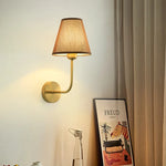 lampe murale moderne abatjour conique articulé noir doré blanc beige marron