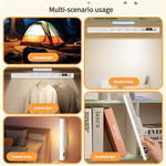 lampe led sans fil rechargeable moderne télécommande base magnétique adhésif blanc grisclair minimaliste