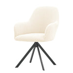 housse fauteuil pivotant jacquard gris moderne élasthanne polyester tringles complète