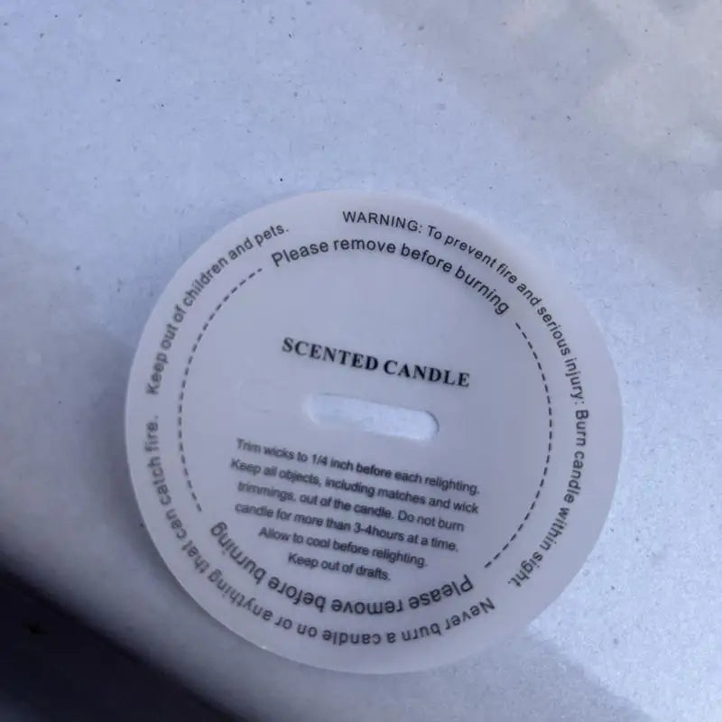 autocollants bougie parfumée blanc simples 10 pièces protection rondes minimalistes