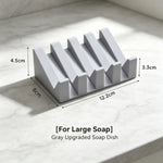 porte savon silicone moderne plusieurs barrières drains blanc jaune rose gris