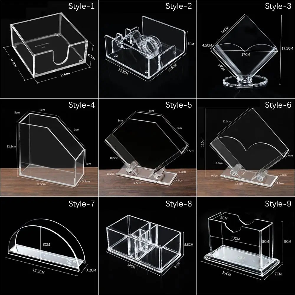 boîte serviettes transparente moderne plastique base plate amovible restaurant