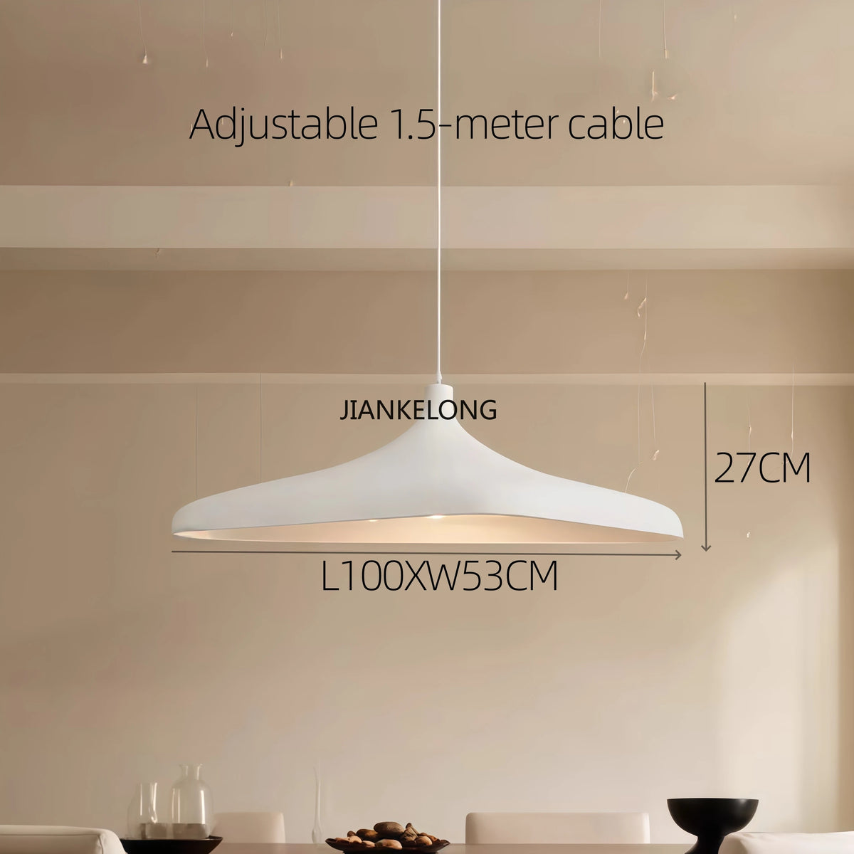 suspension lumineuse pendentif câble beige clair texture grained moderne ampoule e27 led 249 2000