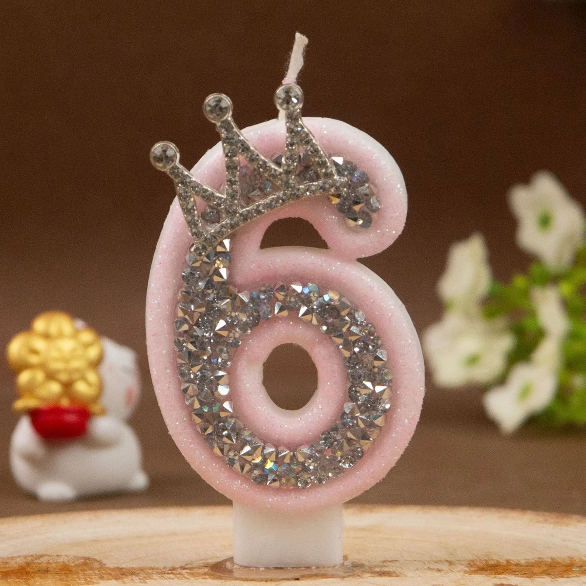 bougies chiffres strass rose argent festives décoration anniversaire creative gâteau PARTY festive
