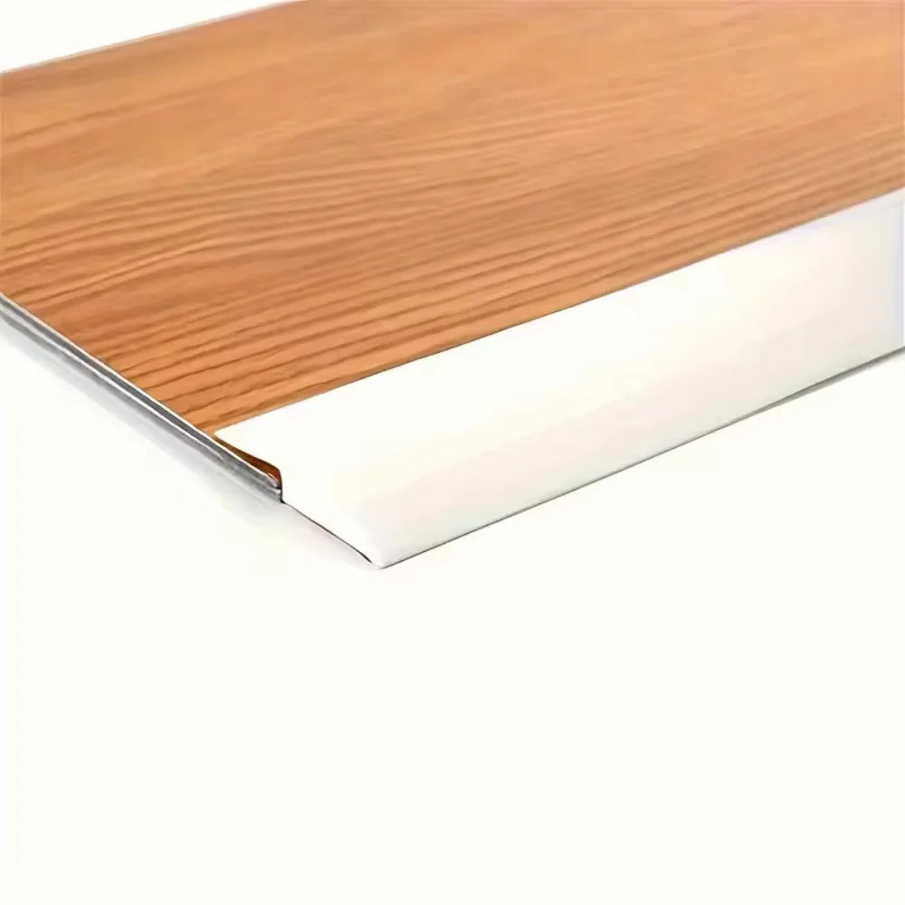 bande transition sol pvc adhésif 1m large motif horizontal moderne brun gris foncé