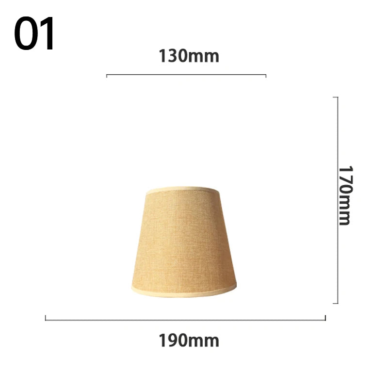 abat jour tissu lin opaque rustique bohème décoration intérieure lampe table moderne chambre