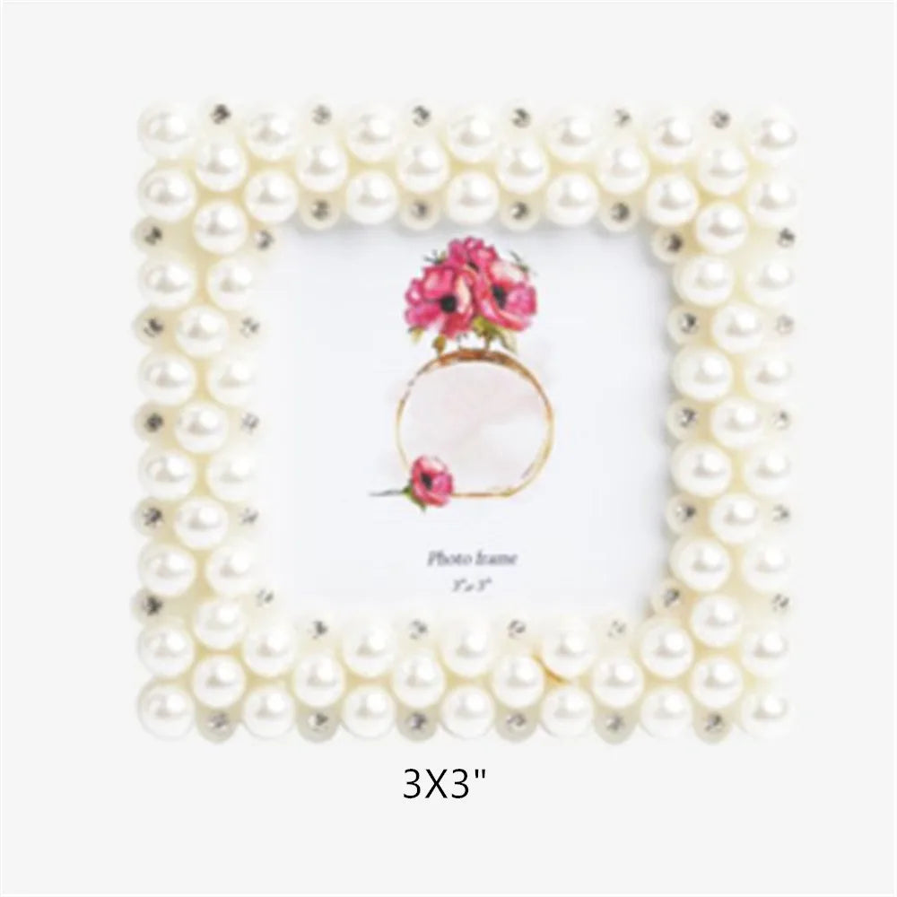 cadre photo blanc classique decoration maison anneaux fleurs 5x7 6x8