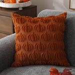 coussins carrés vert clair beige rose pâle texture tissée pompons moderne fermeture glissière