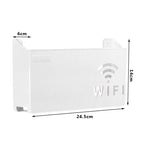 support mural routeur wifi gris rose bleu rayures horizontales moderne salon