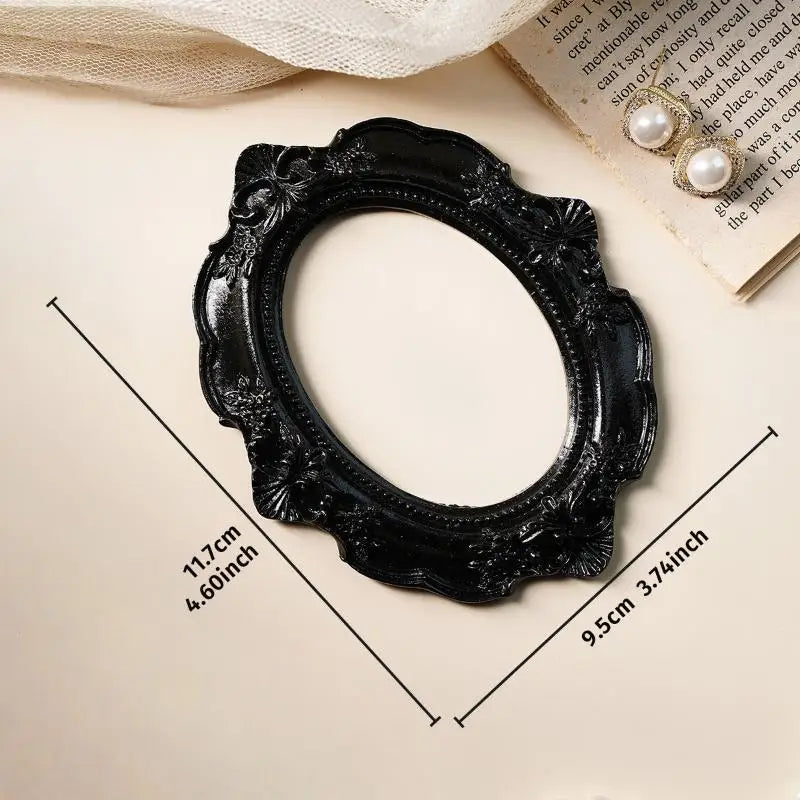 cadres photo noir baroque motifs floraux vintage gothique ornements décoration murale DIY accessoires photographie