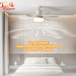 ventilateur lumière led 40w télécommande intensité réglable blanc moderne chambre cuisine salle bain