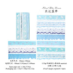 rubans décoratifs fleurs pois plaid sticker dentelle rose vert bleu blanc