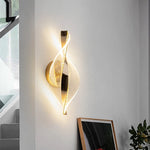 lampes murales modernes or blanc abat jour translucide spirale trois couleurs lumière chambre coucher