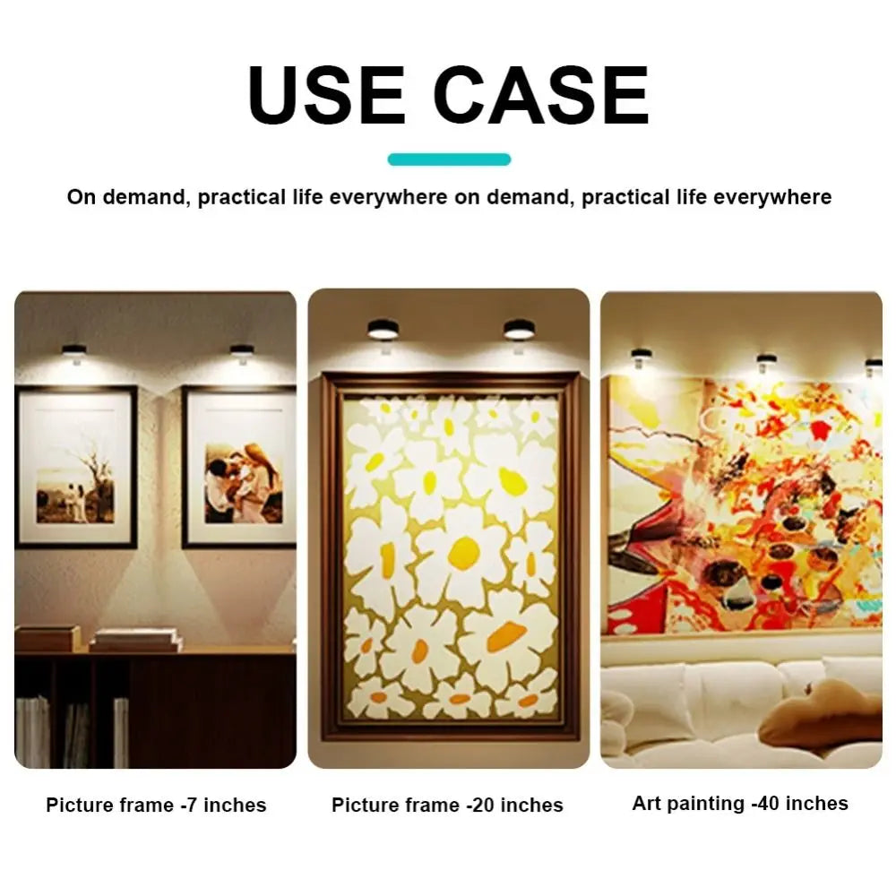 lampe murale led noire rechargeable sans fil adhésive télécommande câble usb moderne intangible économique