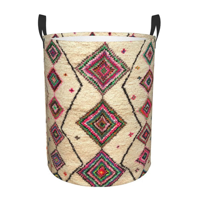 Panier de rangement berbère bohème gris clair