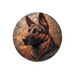 décoration murale plaque chiens relief artisanal clips métalliques couleur marron noir