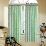 rideau fenêtre dentelle florale transparent champêtre couleur blanche verte chambre salon