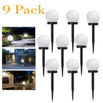lampe solaire moderne sphérique translucide blanc noir énergétique extérieure jardin épingle détachable panneau solaire