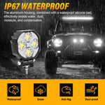 lampe travail led noir 16w ip67 spot flood 30000h robuste